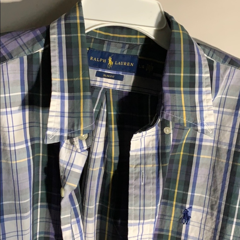 Slim fit Polo button down shirt.